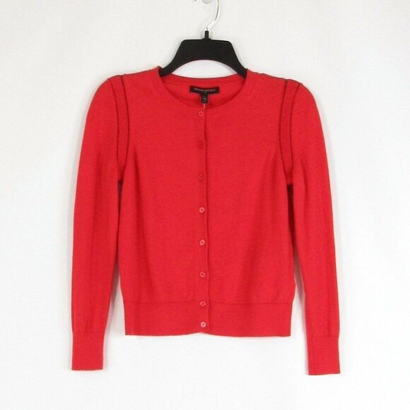 Orange BANANA REPUBLIC cardigan sweater XPS - Picture 1 of 4